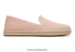 mujer lienzo lavado santiago Toms LF64T8140 zapatos lienzo lavado color melocotón