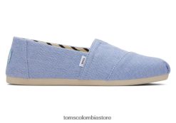 mujer lienzo patrimonio alpargata Toms LF64T827 zapatos azul fresco