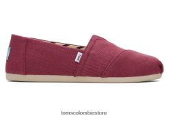 mujer lienzo patrimonio alpargata Toms LF64T86 zapatos rosa de la vendimia