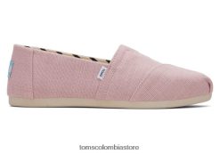 mujer lienzo patrimonio alpargata Toms LF64T88 zapatos cuarzo rosa
