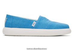 mujer lona eco heritage malva Toms LF64T8127 zapatos isla azul