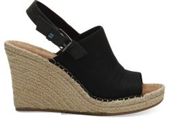 mujer monica cuña Toms LF64T8222 zapatos negro