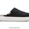mujer mula malva Toms LF64T8245 zapatos negro