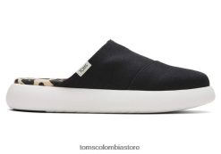 mujer mula malva Toms LF64T8245 zapatos negro