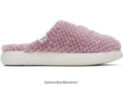 mujer mula malva Toms LF64T8287 zapatos mohair rosa