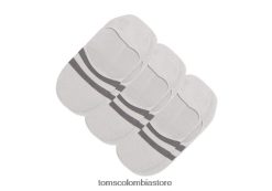 mujer paquete de 3 calcetines invisibles Toms LF64T8355 accesorios paquete de 3 gris