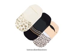 mujer paquete de 3 calcetines invisibles ultimate Toms LF64T8324 accesorios estampados florales múltiples