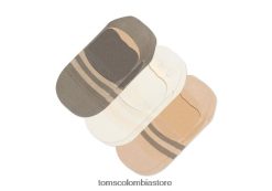mujer paquete de 3 pares de calcetines invisibles ultimate Toms LF64T8332 accesorios multi natural
