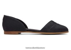 mujer piso jutti d'orsay Toms LF64T8185 zapatos cuero negro