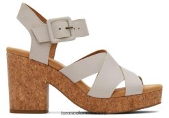 mujer sandalia ava Toms LF64T8208 zapatos masilla