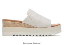 mujer sandalia diana mule Toms LF64T8206 zapatos tinte de hilo natural