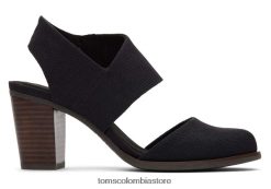 mujer sandalia mallorca con puntera cerrada Toms LF64T8213 zapatos negro