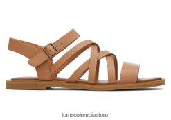 mujer sandalia sephina Toms LF64T8250 zapatos cuero beige arena