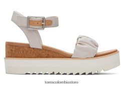 mujer sandalias diana con cuña tejida fruncida Toms LF64T8194 zapatos masilla fruncido tejido