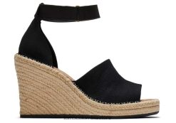 mujer tacón cuña marisol Toms LF64T8197 zapatos negro