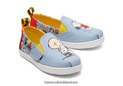 niños Alpargata chiquita de maní Toms LF64T8505 zapatos Plano