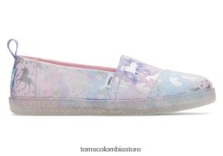 niños alpargata de unicornio Toms LF64T8534 zapatos lámina de teñido anudado