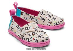 niños alpargata panda Toms LF64T8529 zapatos abedul natural