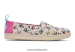 niños alpargata panda Toms LF64T8559 zapatos abedul natural
