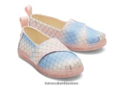 niños alpargata sirena Toms LF64T8523 zapatos rosa multi