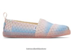 niños alpargata sirena Toms LF64T8556 zapatos rosa multi