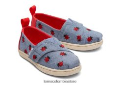 niños pequeñas alpargatas mariquitas de la suerte Toms LF64T8502 zapatos cambray