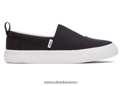 niños slip-on lona juvenil fenix Toms LF64T8550 zapatos negro