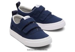 niños tiny fenix lona doble correa Toms LF64T8531 zapatos Armada